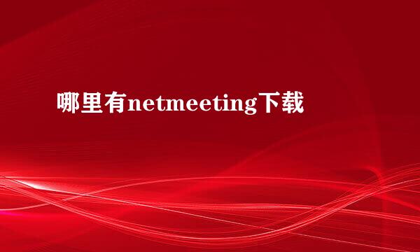 哪里有netmeeting下载