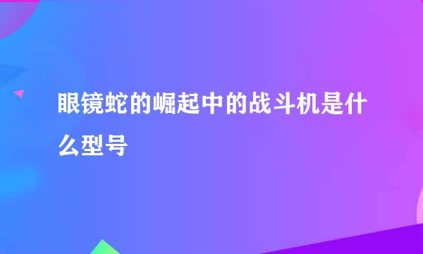 眼镜蛇的崛起中的战斗机是什么型号