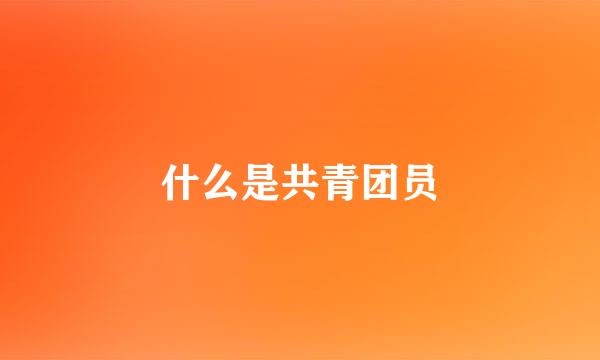 什么是共青团员