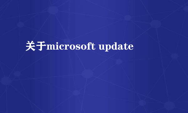 关于microsoft update