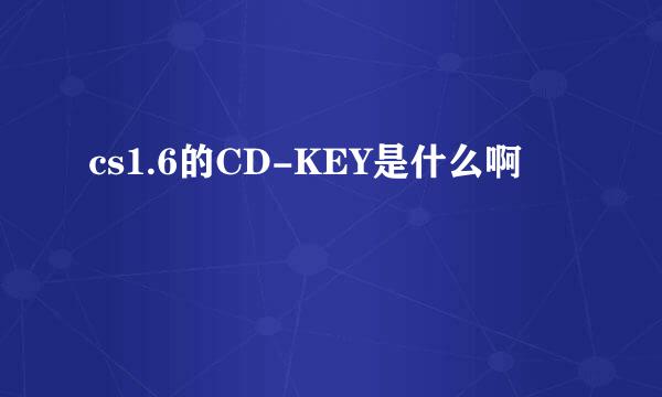 cs1.6的CD-KEY是什么啊