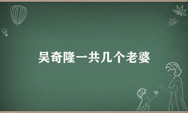 吴奇隆一共几个老婆