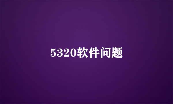 5320软件问题