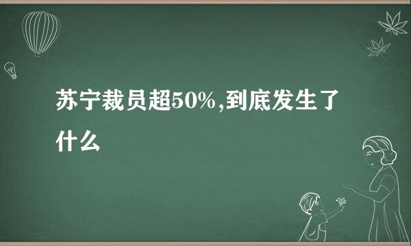 苏宁裁员超50%,到底发生了什么