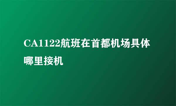 CA1122航班在首都机场具体哪里接机