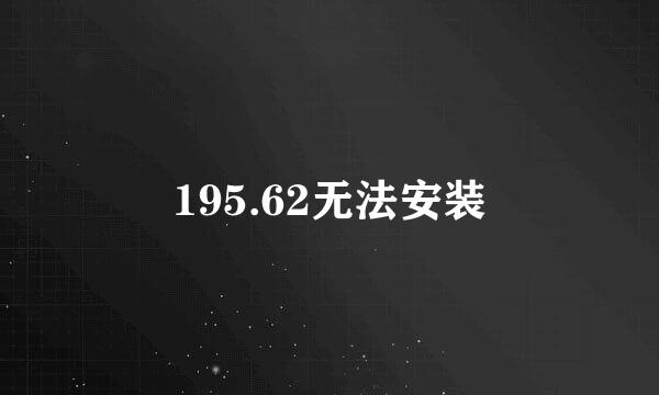 195.62无法安装