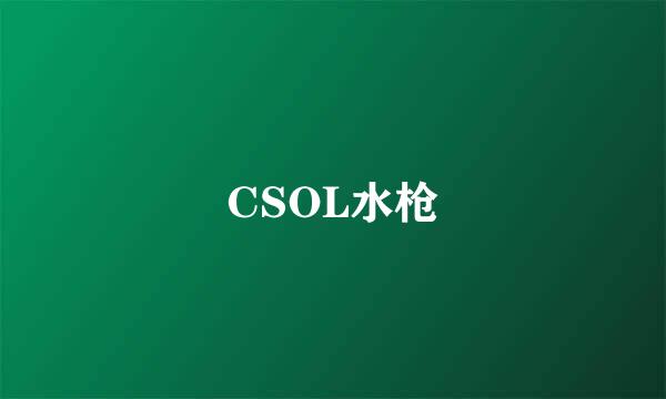 CSOL水枪