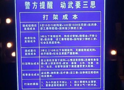 打架成本清单获赞，怎么回事？