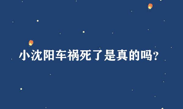 小沈阳车祸死了是真的吗？