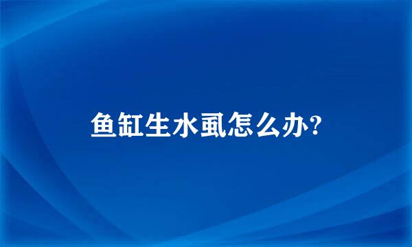 鱼缸生水虱怎么办?