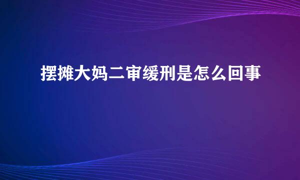 摆摊大妈二审缓刑是怎么回事