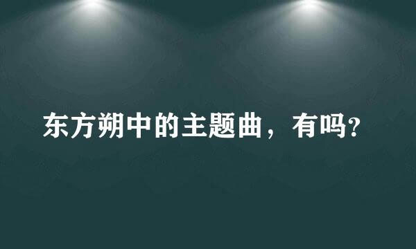 东方朔中的主题曲，有吗？