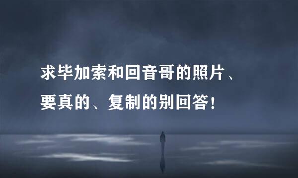 求毕加索和回音哥的照片、 要真的、复制的别回答！