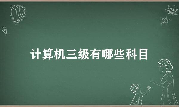 计算机三级有哪些科目