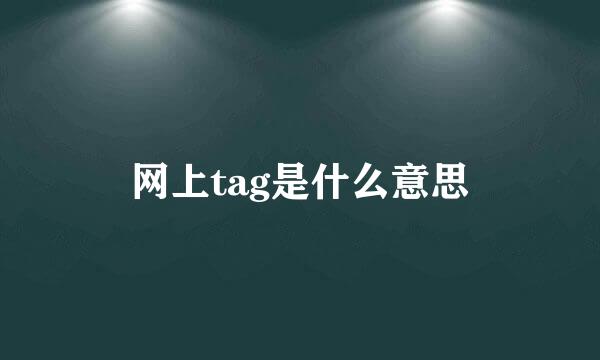 网上tag是什么意思