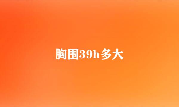 胸围39h多大