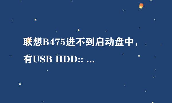 联想B475进不到启动盘中，有USB HDD:: Netac OnlyDisk 进不去？？？？？