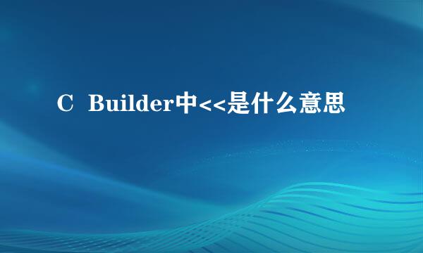 C  Builder中<<是什么意思