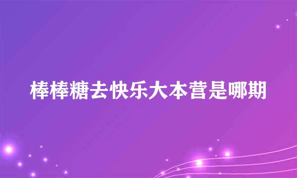 棒棒糖去快乐大本营是哪期