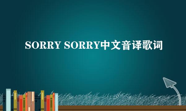 SORRY SORRY中文音译歌词