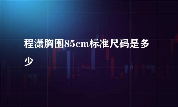 程潇胸围85cm标准尺码是多少