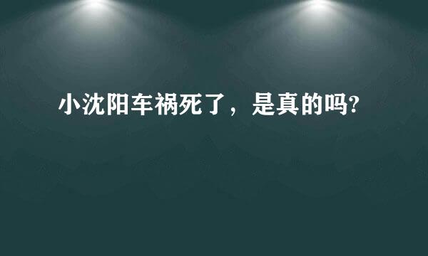 小沈阳车祸死了，是真的吗?