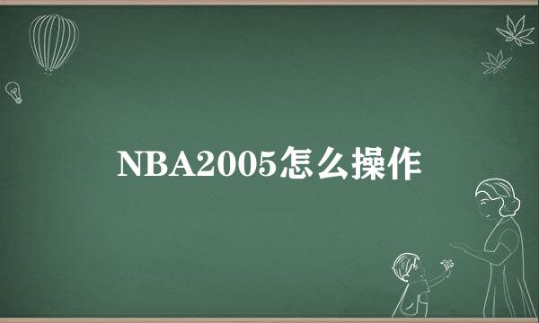 NBA2005怎么操作