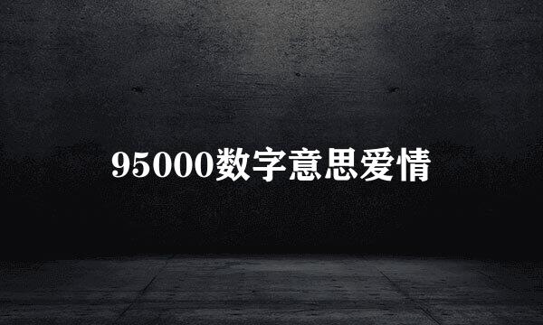 95000数字意思爱情