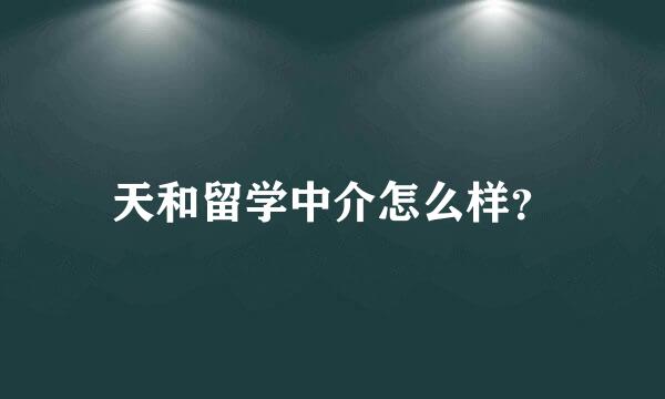 天和留学中介怎么样？