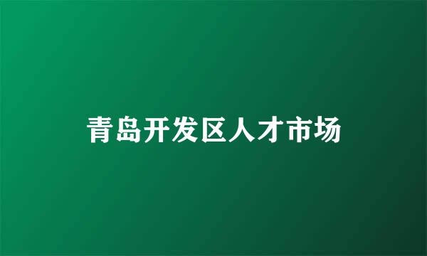 青岛开发区人才市场