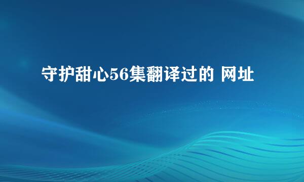 守护甜心56集翻译过的 网址