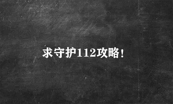 求守护112攻略！