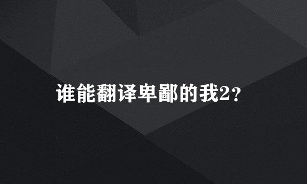 谁能翻译卑鄙的我2？