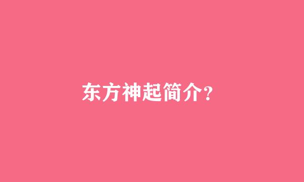 东方神起简介？