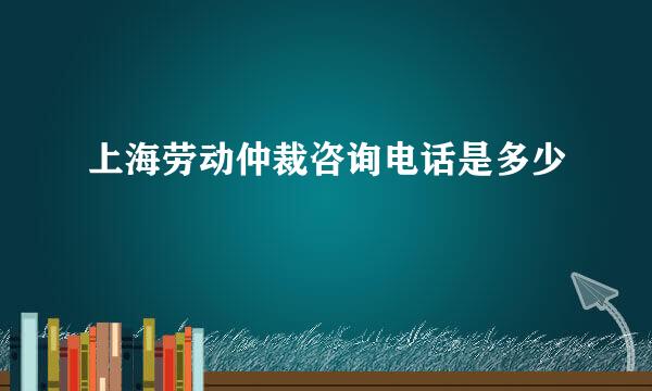 上海劳动仲裁咨询电话是多少