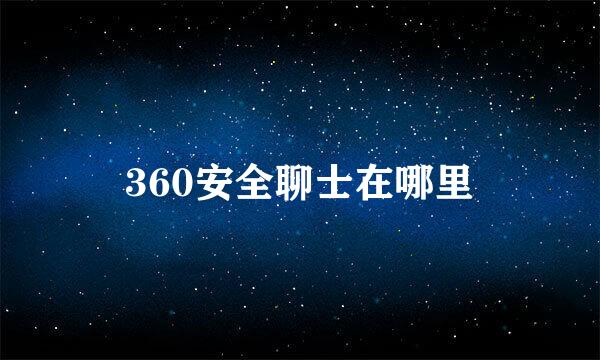 360安全聊士在哪里