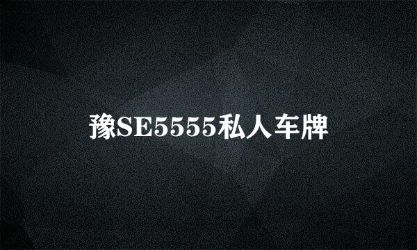 豫SE5555私人车牌