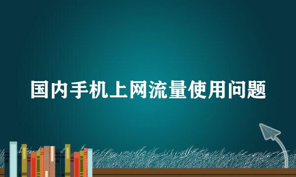 国内手机上网流量使用问题