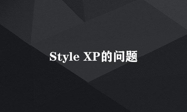 Style XP的问题