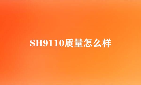 SH9110质量怎么样