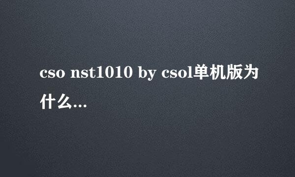 cso nst1010 by csol单机版为什么总是出错