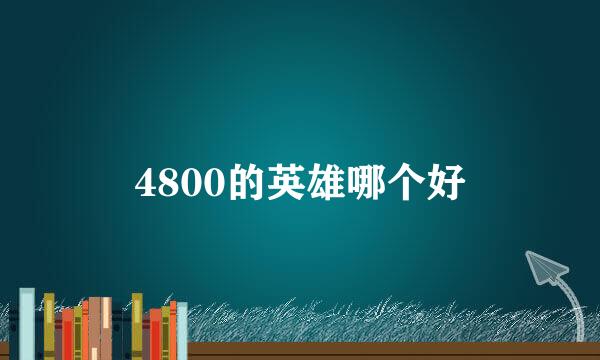 4800的英雄哪个好