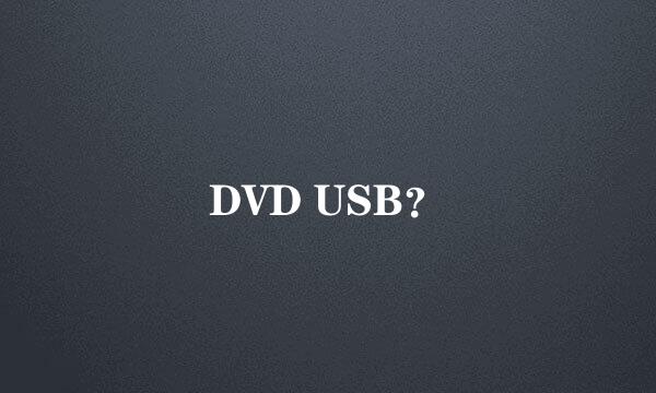 DVD USB？