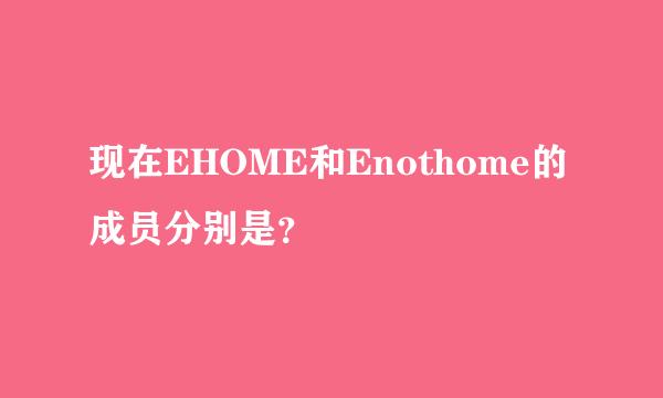 现在EHOME和Enothome的成员分别是？