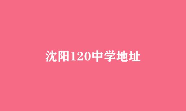 沈阳120中学地址