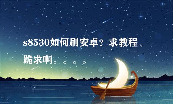 s8530如何刷安卓？求教程、跪求啊。。。。