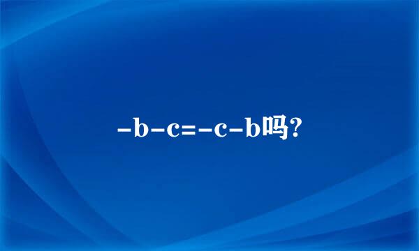 -b-c=-c-b吗?