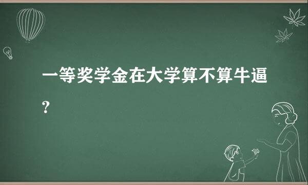 一等奖学金在大学算不算牛逼？