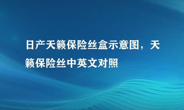 日产天籁保险丝盒示意图，天籁保险丝中英文对照