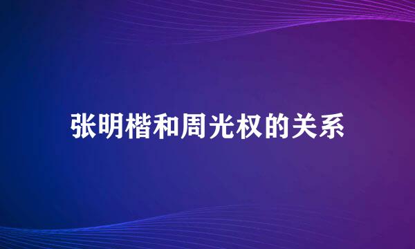 张明楷和周光权的关系